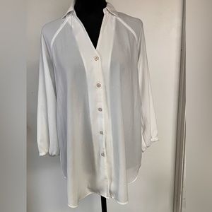 Cabi Ideal White Blouse #5715, Size XS